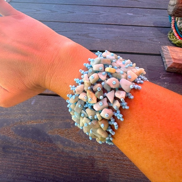 Beaded Blue Bracelet - Picture 1 of 5